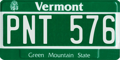 VT license plate PNT576