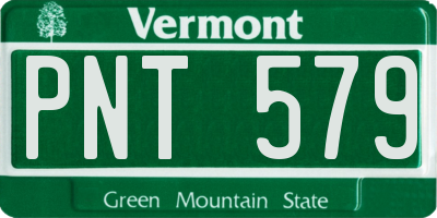 VT license plate PNT579