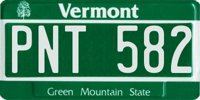 VT license plate PNT582