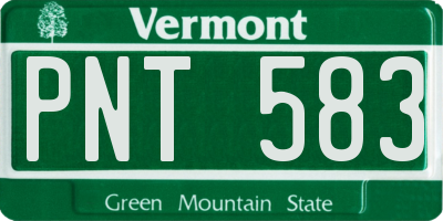 VT license plate PNT583