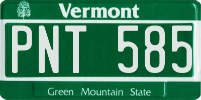 VT license plate PNT585