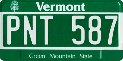 VT license plate PNT587