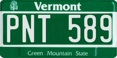 VT license plate PNT589