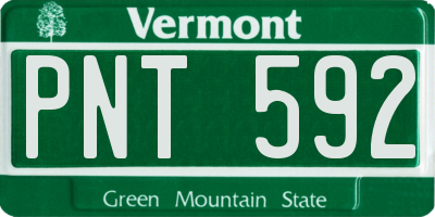 VT license plate PNT592
