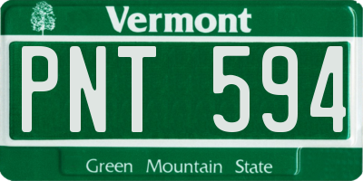 VT license plate PNT594