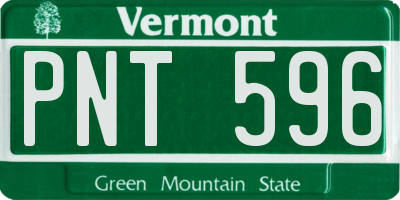 VT license plate PNT596