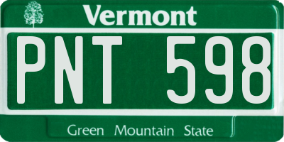 VT license plate PNT598