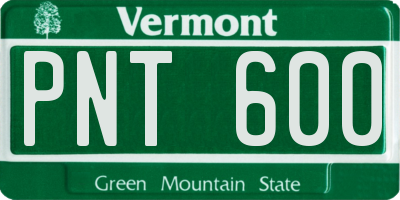 VT license plate PNT600