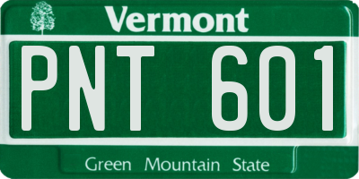 VT license plate PNT601