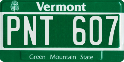 VT license plate PNT607