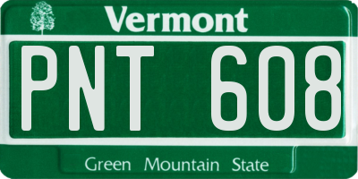 VT license plate PNT608