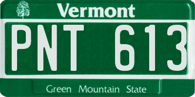 VT license plate PNT613