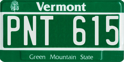 VT license plate PNT615