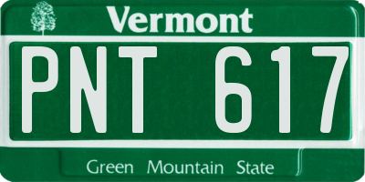 VT license plate PNT617