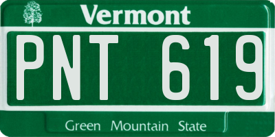 VT license plate PNT619