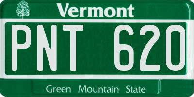 VT license plate PNT620