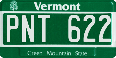 VT license plate PNT622