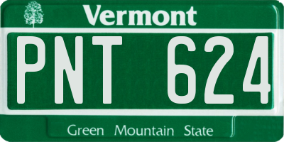 VT license plate PNT624
