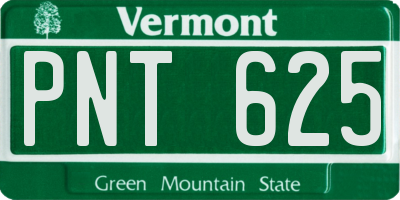 VT license plate PNT625