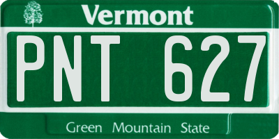 VT license plate PNT627