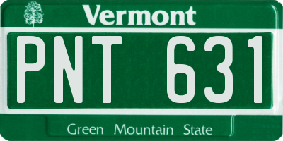 VT license plate PNT631