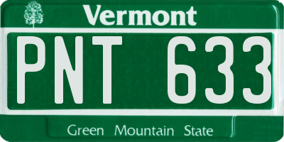 VT license plate PNT633