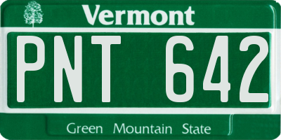 VT license plate PNT642
