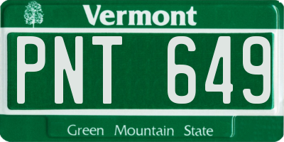 VT license plate PNT649