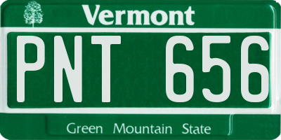 VT license plate PNT656