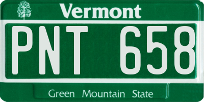 VT license plate PNT658