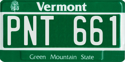 VT license plate PNT661