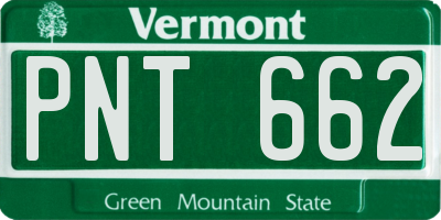VT license plate PNT662