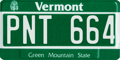 VT license plate PNT664