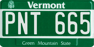 VT license plate PNT665