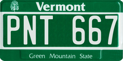 VT license plate PNT667