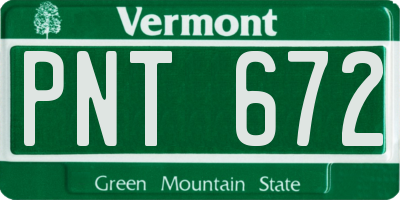 VT license plate PNT672