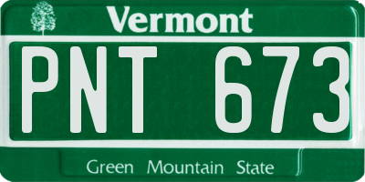 VT license plate PNT673
