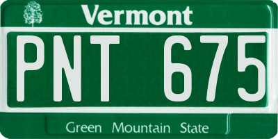 VT license plate PNT675