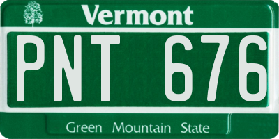 VT license plate PNT676