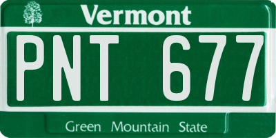 VT license plate PNT677
