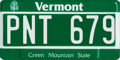 VT license plate PNT679