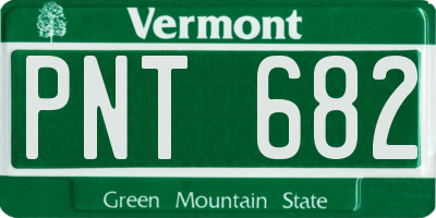 VT license plate PNT682