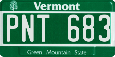 VT license plate PNT683