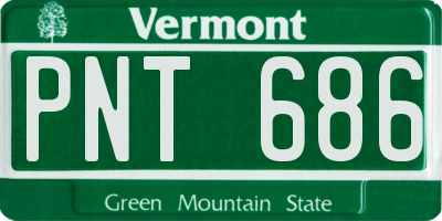 VT license plate PNT686