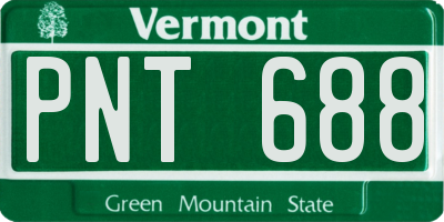 VT license plate PNT688