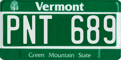 VT license plate PNT689