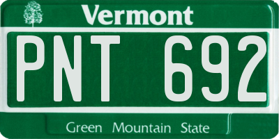VT license plate PNT692