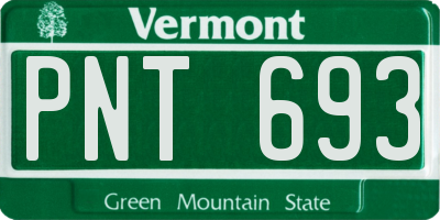 VT license plate PNT693