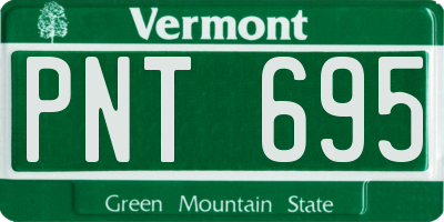 VT license plate PNT695