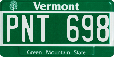 VT license plate PNT698